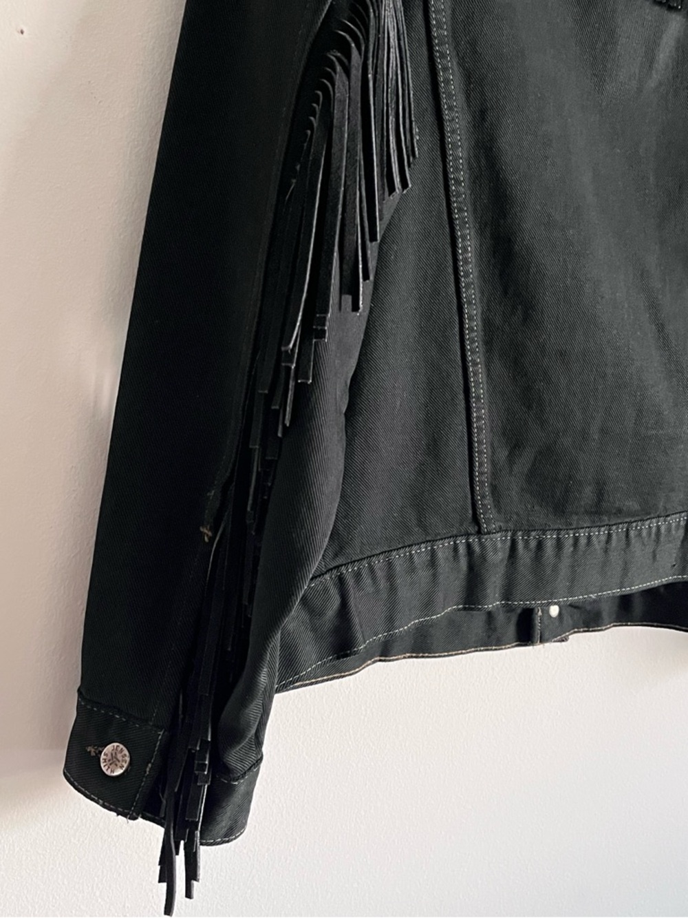 Western Denim Fringe Jacket - M - Picture 9 of 11
